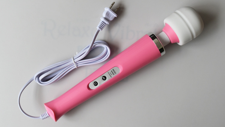 Rechargeable 10-Frequency Wand Massager, Silicone Body, 320mm, Plug-In Charging — detail image 9