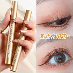 Popular new slutty gold tube glittering mascara, not easy to smudge, not easy to drag, long-lasting green tube curly gold tube cross-border