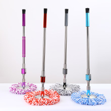 金冠通用旋转不锈钢加粗好神拖拖把杆懒人拖把替换墩布头拖布杆子