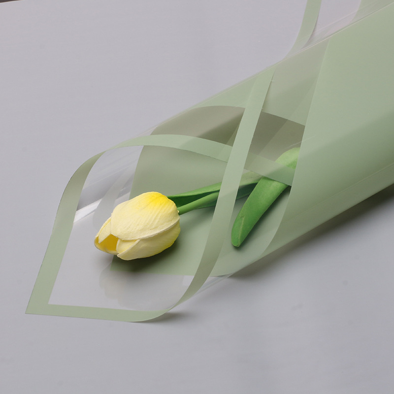 Huaxi marco transparente marco simple OPP al por mayor de papel de vidrio floral ramo de flores envolvendo papel impermeable embalaje de flores