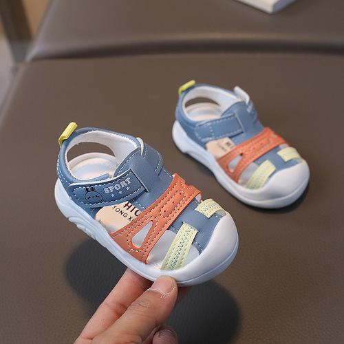 Summer new baby shoes soft sole boys toe-cap sandals girls hollow non-slip toddler shoes wholesale