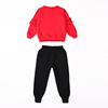 Spring children's sports red set, Korean style, suitable for teen, western style, children's clothing