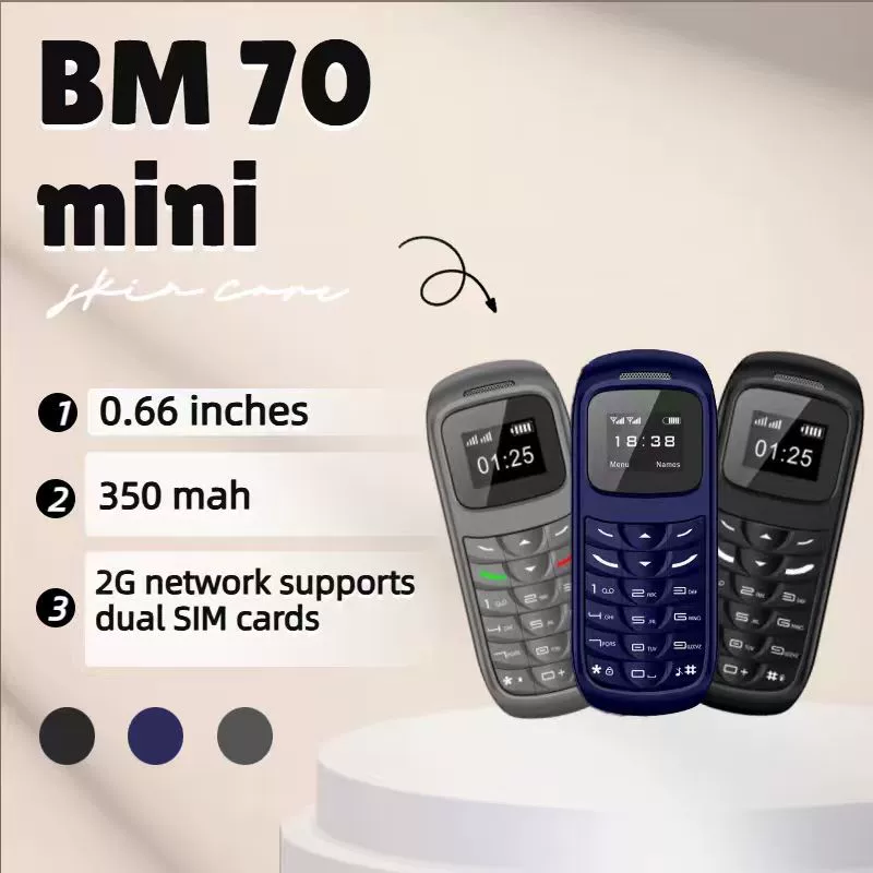 Кросс -бордер BM70 GSM Мобильный Телефон Bluetooth Мини Мини Висячие Наушники Bluetooth