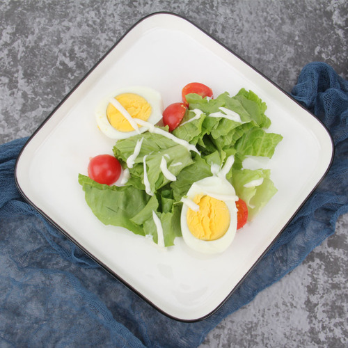Factory direct sales Nordic black line edge ceramic tableware plate simple household dishes internet celebrity steak western dinner plate