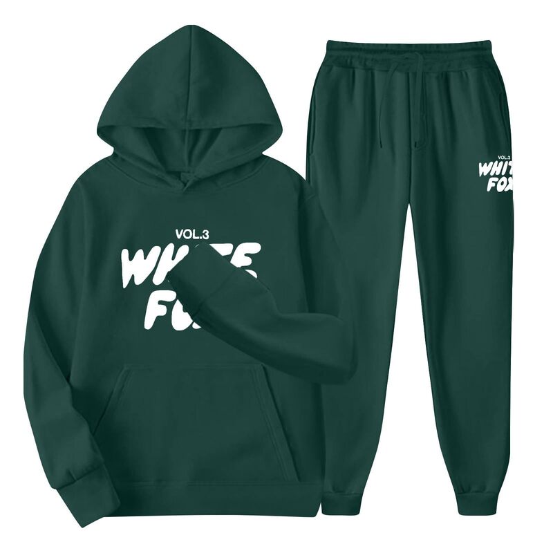 Single Top Mr. White Fox Cross-Border Solid Color Sweatshirt with Fleece Lining, Thickened Unisex Casual Sports Shirt with Letter Print