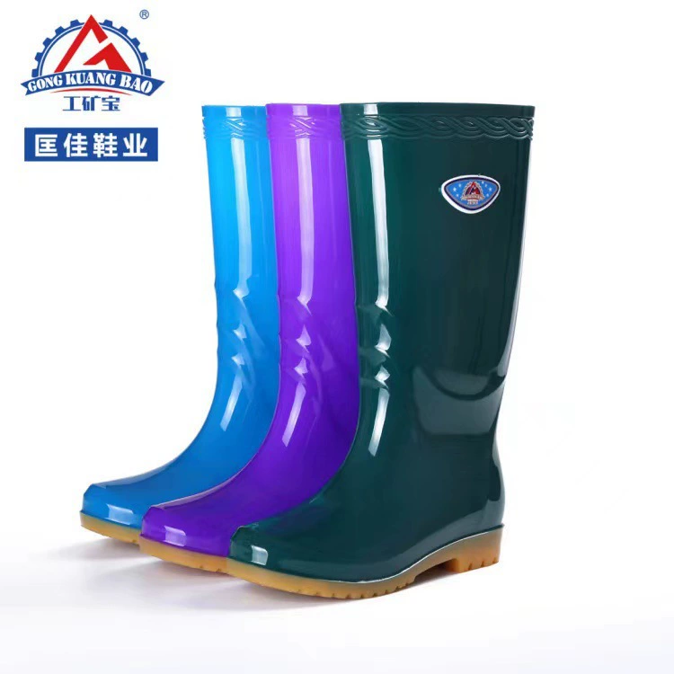 Kuangjia Shoes Industry Minbao 218 Женские высокие дождевые сапоги Водные дождевые сапоги водонепроницаемые и износостойкие сельскохозяйственные резиновые сапоги