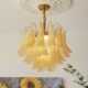 French Entry Luxury Crystal Chandelier Colorful Shell Living Room Chandelier Vintage Colorful Villa Duplex Bedroom Dining Room Lamps