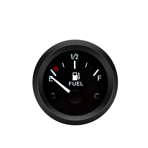 Fuel Gauge Modification 52mm Car Modification Instrument Fuel Gauge Green Shell Black Ring 12V Universal Car Fuel Level Gauge