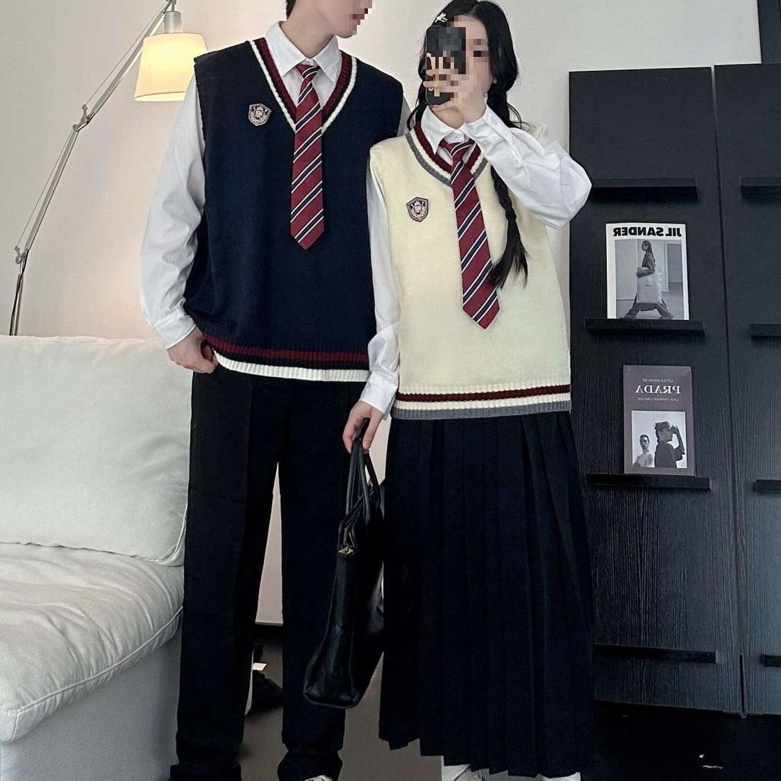 British Chorus Performance Clothing Junior High School Sports Meeting Uniform Suit Class Uniform Sweater High School Student College Style Autumn and Winter