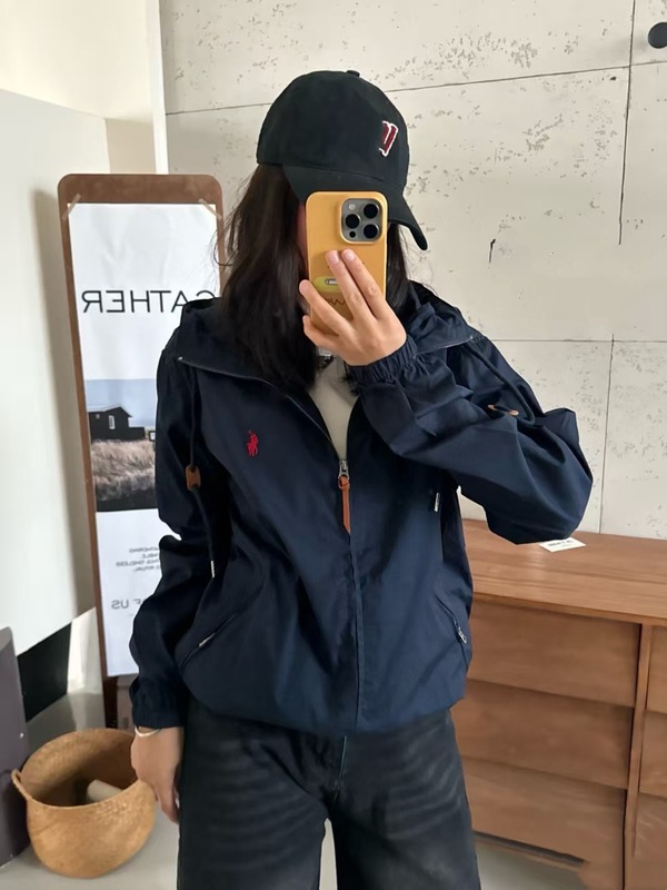 RL拉夫战马秀款连帽抽绳夹克外套休闲外套男女同款夹克连帽风衣|undefined