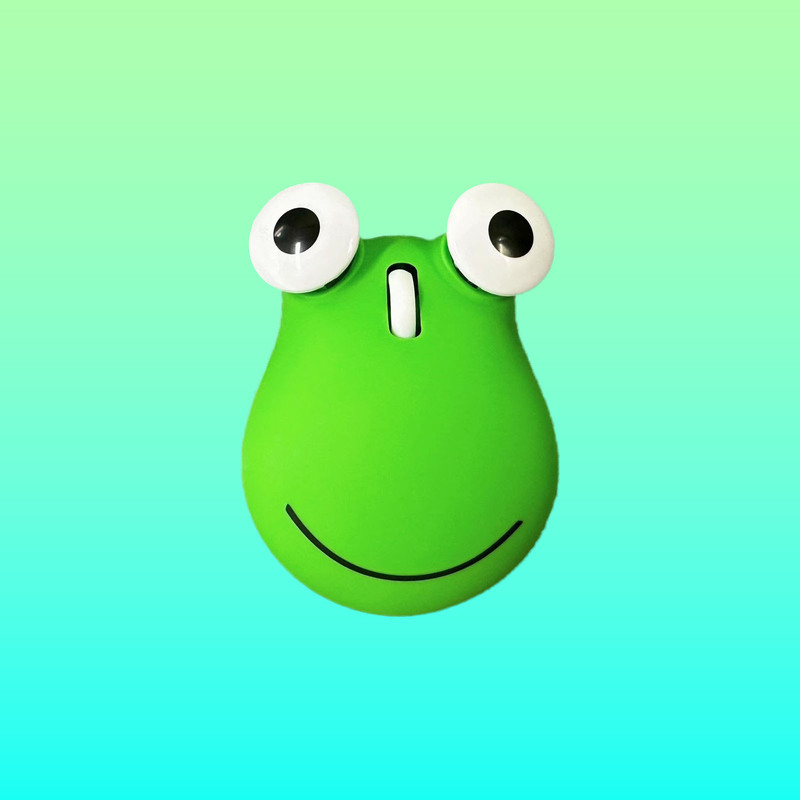 Big Eye Green Frog mouse wireless 2.4g Bluetooth Dual-mode charging mouse super cute mouse personalized mouse