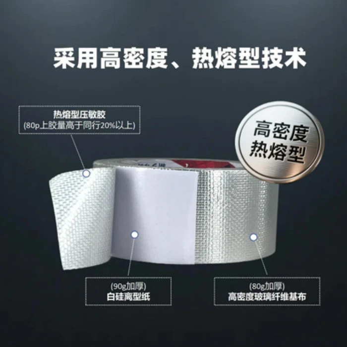 Luwang グラスファイバーアルミ箔テープエアコン室外機パイプ保護日焼け止め防水断熱厚みのある老化防止|undefined