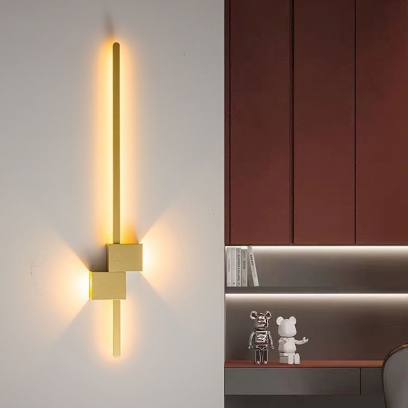 Nueva línea minimalista lámpara de pared nórdica red roja sala de estar lámpara de pared de fondo lámpara de pared de pared moderna lámpara de cabecera de cama minimalista