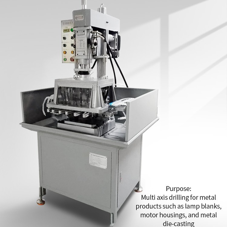坤田机械D6多轴油压自动钻孔机器 木工灯胚多轴全自动数控钻床