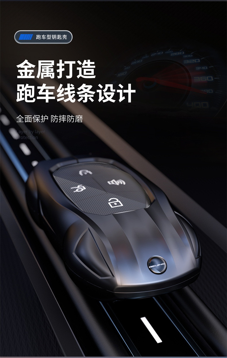 Suitable for Beijing BJ40E key case, BJ30, BJ80, BJ60, F40, BAIC Mofang, EU5, EU7PLUS, X7 key cover