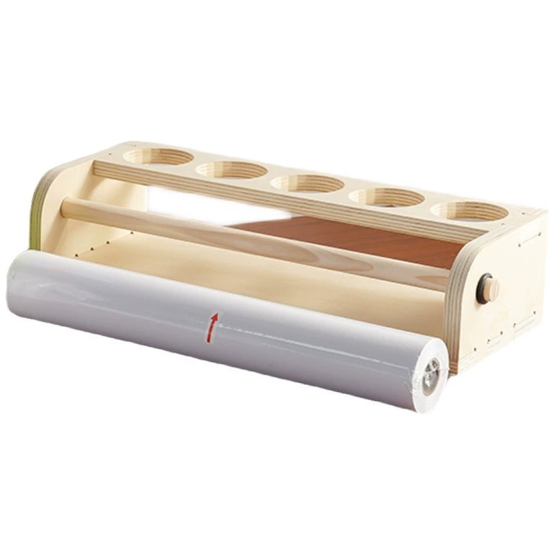 Children's table storage system, toilet paper, drawing paper, scroll for kindergarten, drawing apron, set