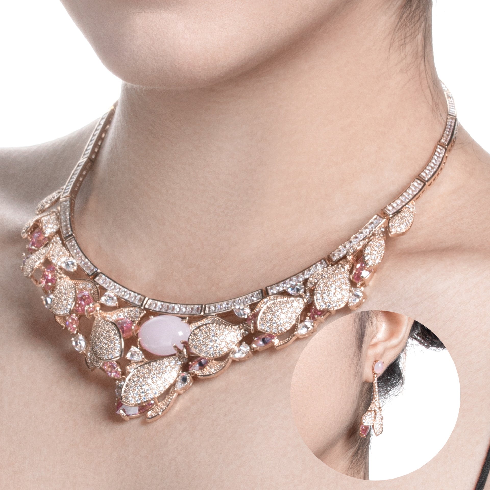 fashionable three dimensional earrings drop-shaped
