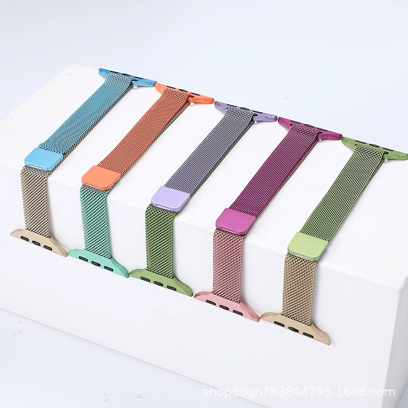 Для Apple Se7/8 Milan Магнитный всасывающий небольшой стальной ремешок с талией ремешок для часов Apple iWatch ремешок для часов браслет