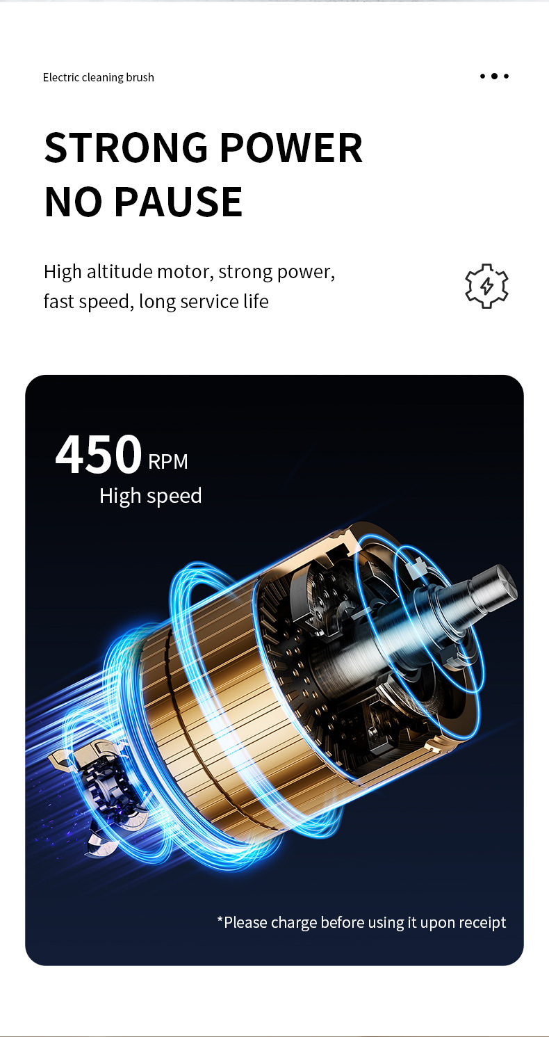 Title 7, Cepillo eléctrico inalámbrico 6 en 1 con mango ...