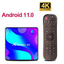 x88 pro 10 机顶盒RK3318 安卓11.0 4GB/32G 4k网络高清 +BT+双频