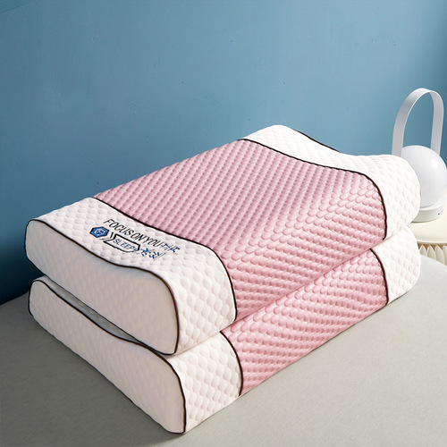 Bulk wholesale cool-feeling massage beans memory foam pillow, Thailand imported natural latex pillow, single or double-use pillow core