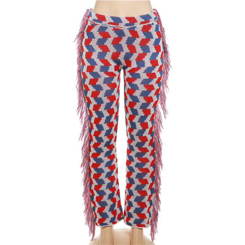 High-waisted knitted trousers - Image 5