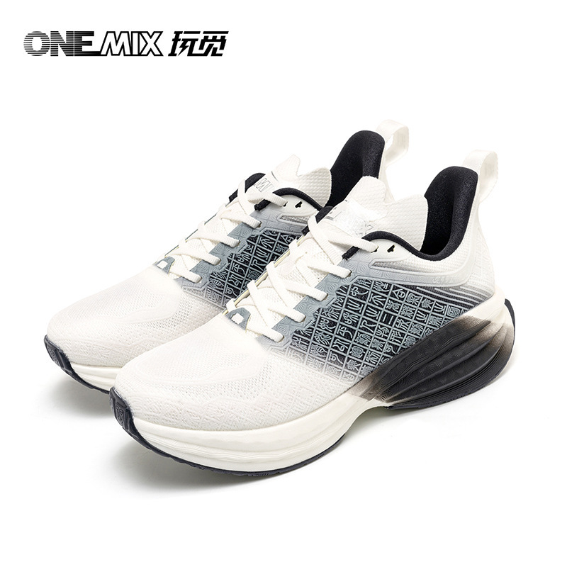 OneMix Play Miwu Shuang Running Shoes Men's Breathable Sports Shock Absorption Lightweight Women's Space Bubble Professional Marathon Running Shoes