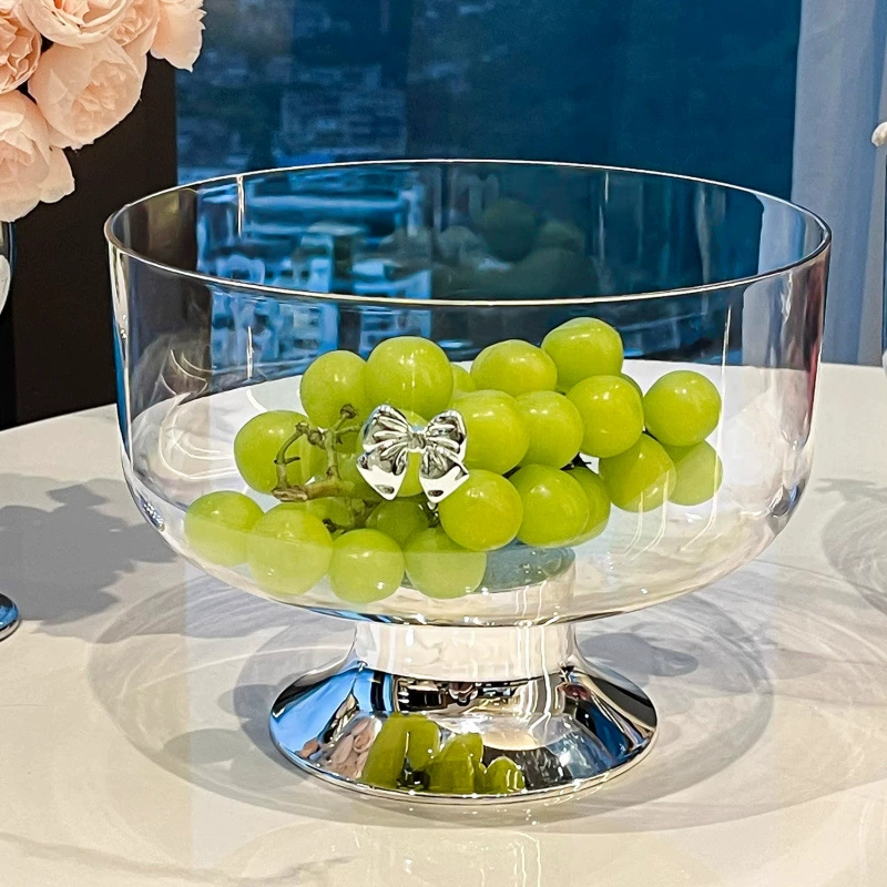 Легкая роскошь: высококлассная фруктовая тарелка с поддоном для сушки, новинка 2024 года, для гостиной, кофейного стола, подставка для сухофруктов, конфет и закусок.