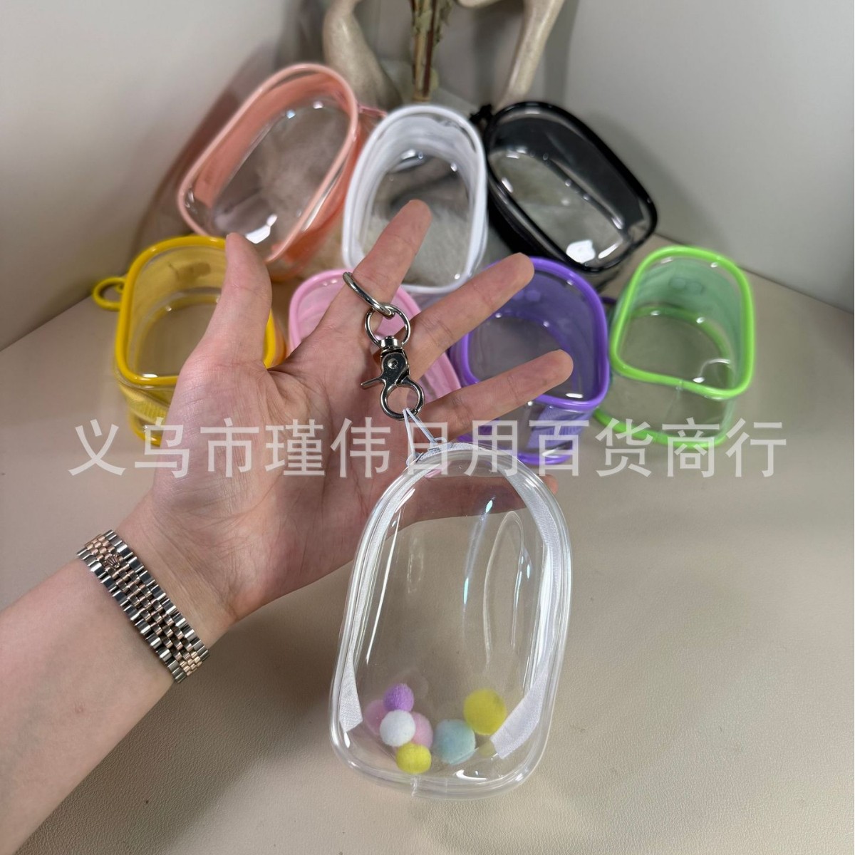 10cm盲盒收纳包晒娃泡泡玛特迷你可爱ins风展示遛娃包透明防尘pvc