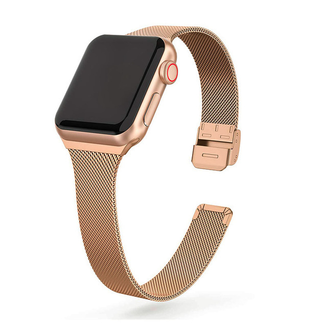 Adecuado para Apple iwatch 8/7/se/6/5/4321 Milán agradable hebilla pequeña cintura correa de acero