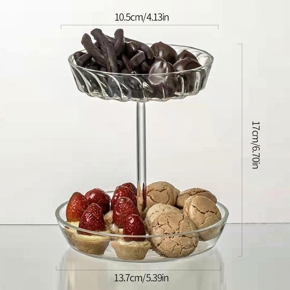 De estilo europeo plato de fruta de vidrio mesa de comedor candelabro con velas cena decoración de moda creativa merienda accesorios de decoración