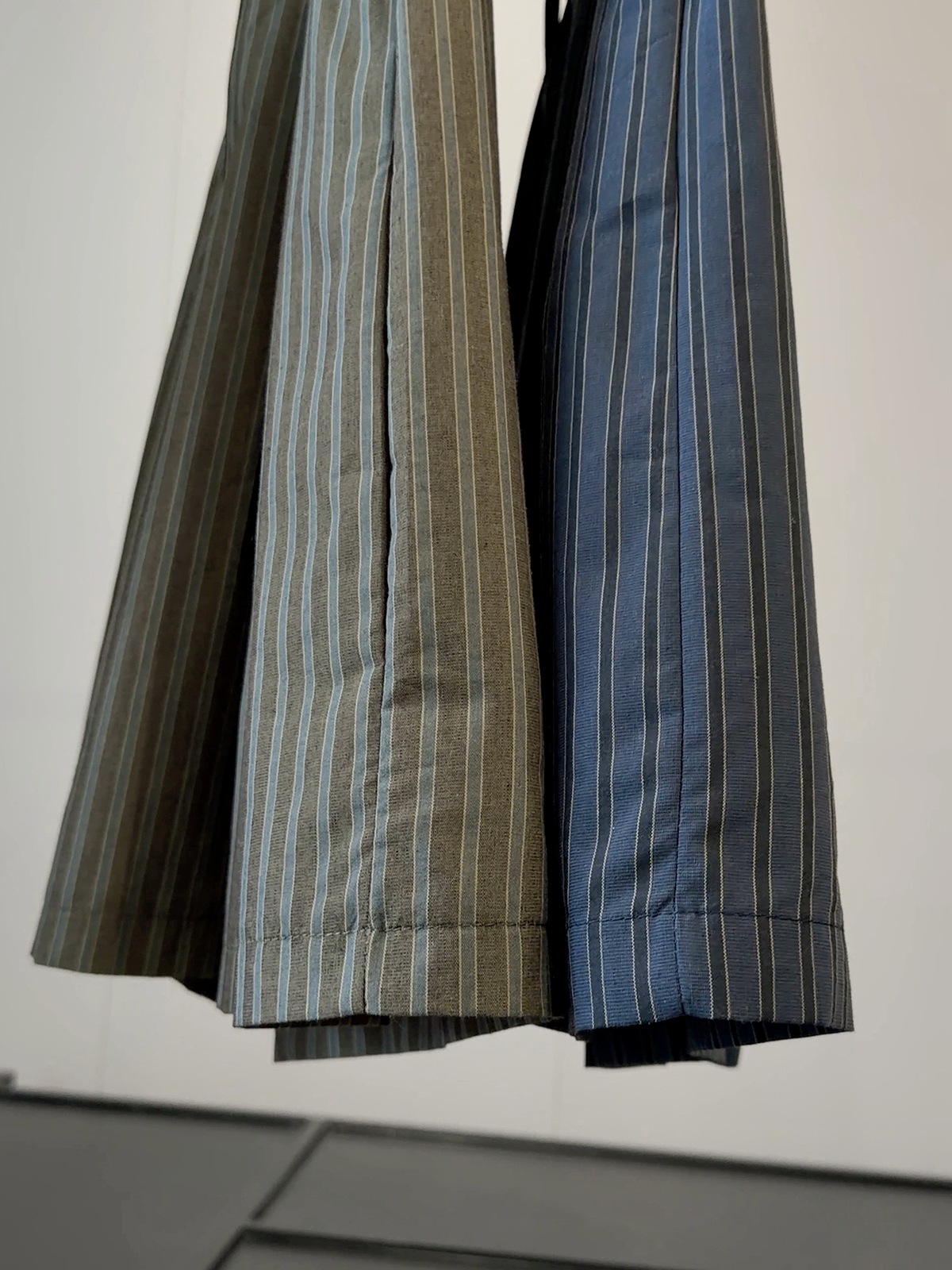 Retro Women's Drawstring Striped Casual Pants Slimming Flattering Loose Fit Wide Leg Shorts Five Point Skirt Style Summer_ecoleips.com