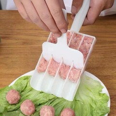 ミートボール制作器台所で団子神器加工スプーン魚丸海老滑料理器肉丸を押してスプーンを掘るスプーン