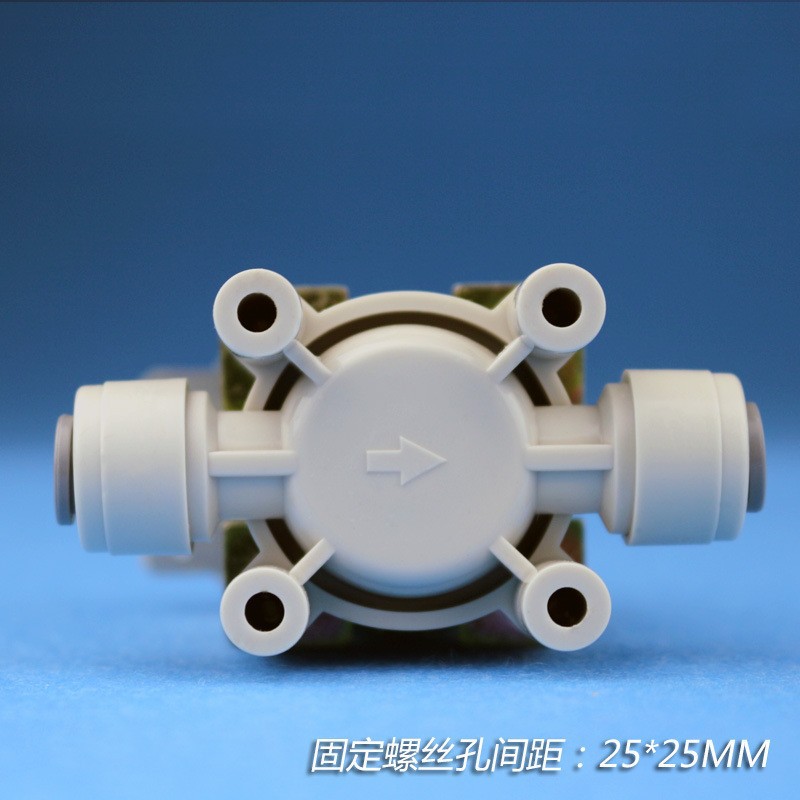 24V2 conexión rápida purificador de agua válvula solenoide bobina de cobre normalmente cerrado RO purificador de agua interruptor electrónico