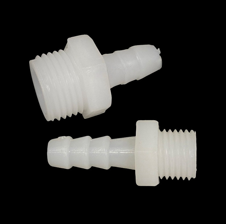 Pagoda de plástico enchufe de cabeza 8 enchufe 10 pequeño tee en forma de T y a través de filamento interno y externo accesorios de manguera de torre de plástico