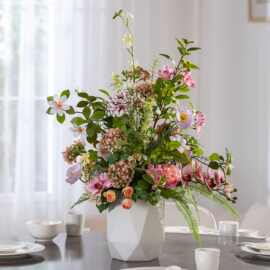 花插花束家居客厅餐桌装饰摆件北欧风轻奢婚庆假花卉摆设