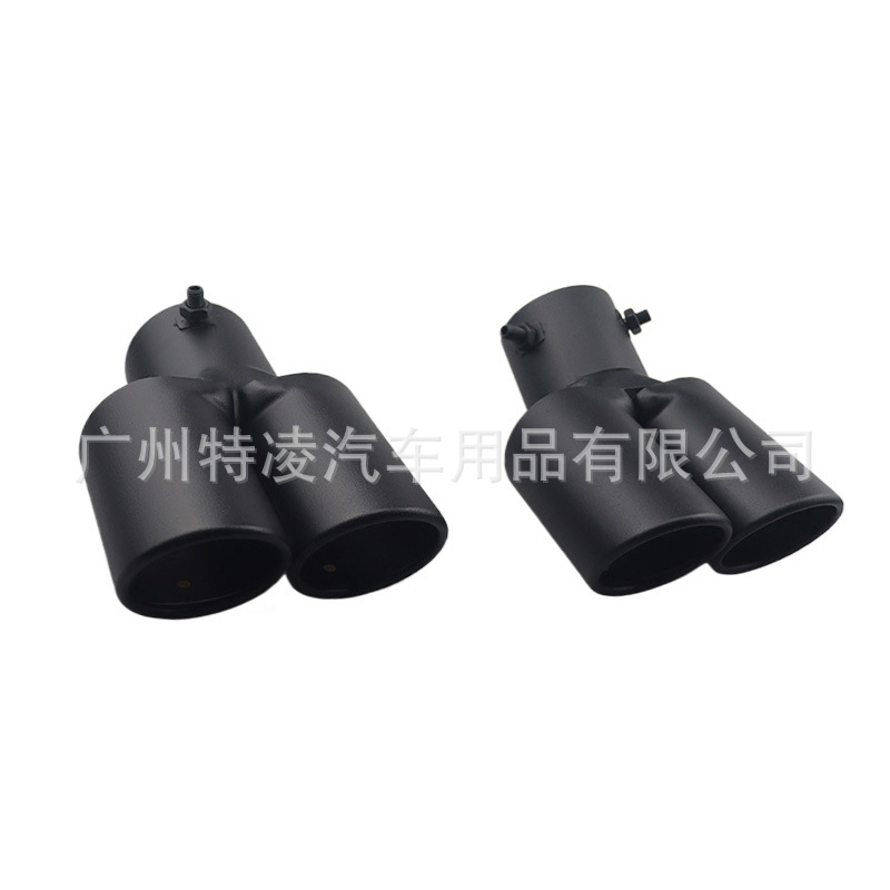 63mm Universal Automotive Dual Outlet Angled Exhaust Pipe Stainless Steel Exhaust Pipe Car Exterior Dual Outlet Decorative Exhaust Pipe