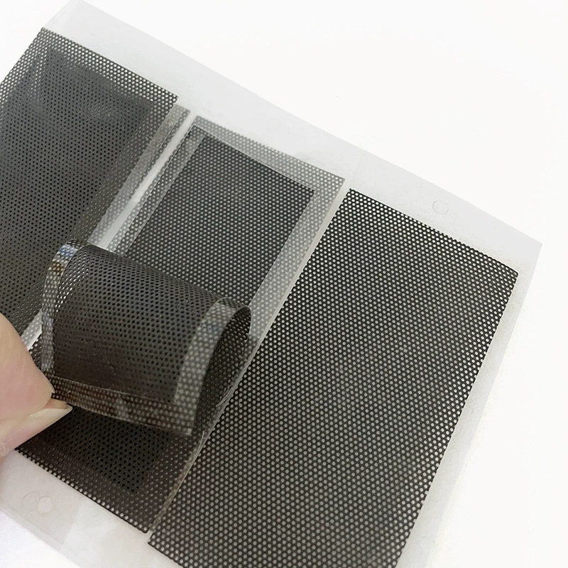 Черная пылезащитная сетка из ПВХ от производителя, сетчатая крышка динамика для ПК с клеем со всех сторон, охлаждающий вентилятор корпуса, самоклеящийся пластиковый фильтр