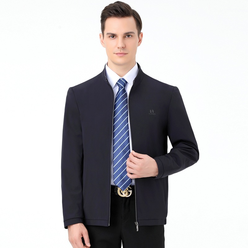 (2개) 2021 가을과 겨울 새로운 중년 남성 자켓 비즈니스 캐주얼 칼라 재킷 패션 남성 코트 도매