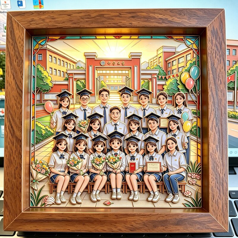 Direct sales from the manufacturer: 3D relief graduation photo, cartoon animation photo album, cultural and creative shop portrait decoration ornament painting Direct sales from the manufacturer: 3D relief graduation photo, cartoon animation photo album, cultural and creative shop portrait decoration ornament painting
