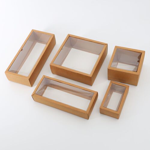 Manufacturer heaven and earth cover coated kraft paper tea gift box folding box jewelry food box logo transparent wholesale
