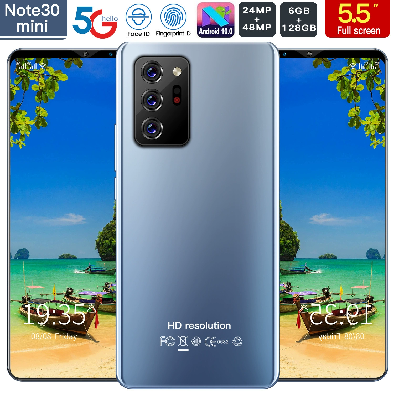 Смартфон Note30mini Android 5G с экраном 5,5 дюйма, трансграничная электронная коммерция, предназначенная для иностранных фабрик, оптовых прямых продаж