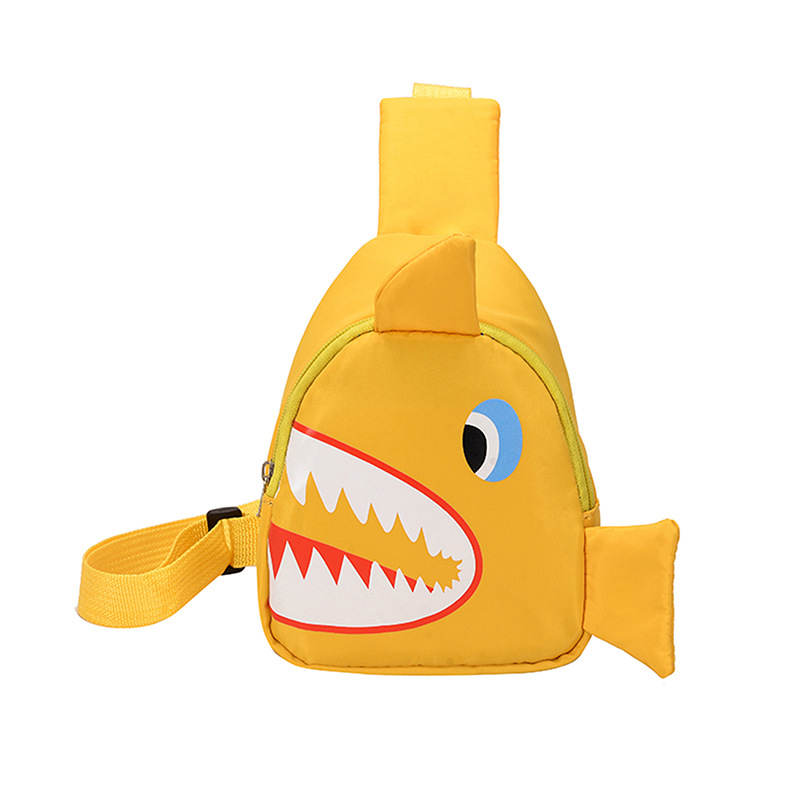 Nuevo bolso de pecho de los niños de dibujos animados lindo tiburón Bolsa de Comercio Exterior al por mayor de nylon monedero niños bebé bandolera
