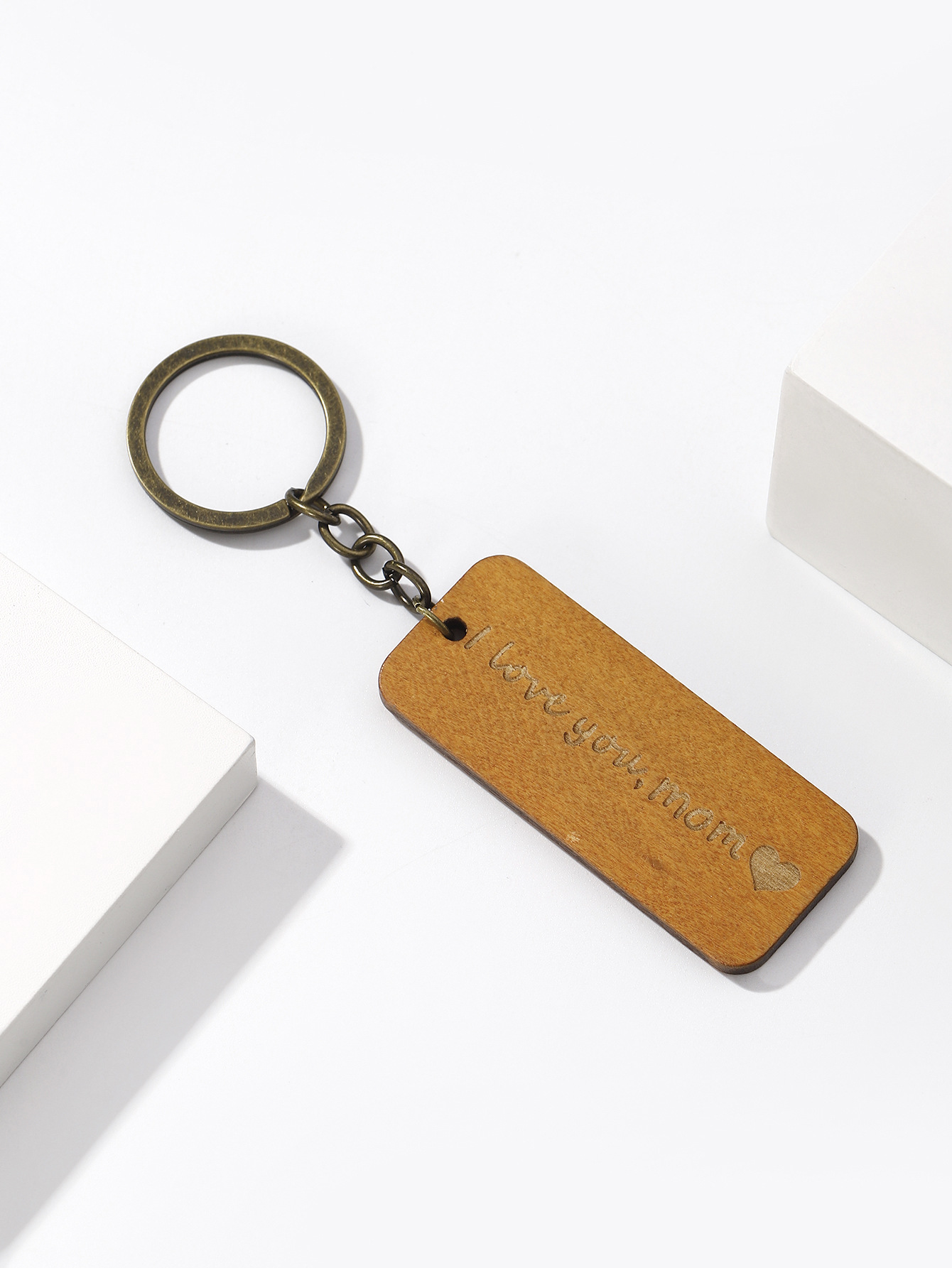 Simple Style Geometric Letter Wood Mother'S Day Father'S Day Unisex Keychain display picture 24