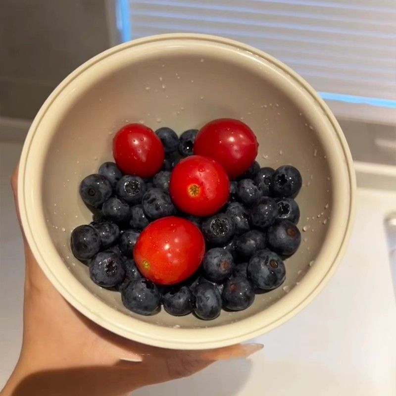 多巴胺水果盘沥水篮洗水果神器双层果篮食品级加厚多功能壁挂厨房|undefined