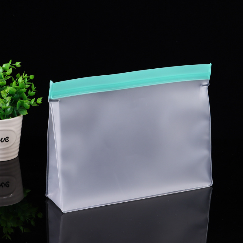 Suministro de fábrica bolsa de comida PEVA impermeable fresco-mantenimiento translúcido bolsa autosellante esmerilado logotipo impreso formulación profesional