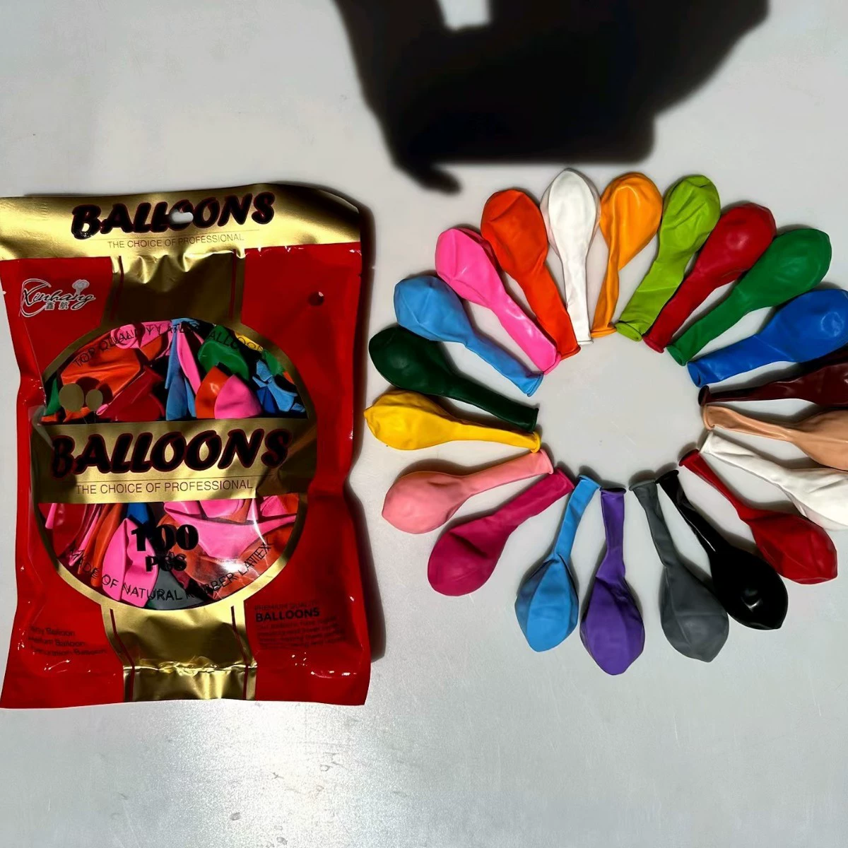 Balloon (XIN HANG) 10-inch 2.2 g latex round — 100 pcs multicolor decorative party