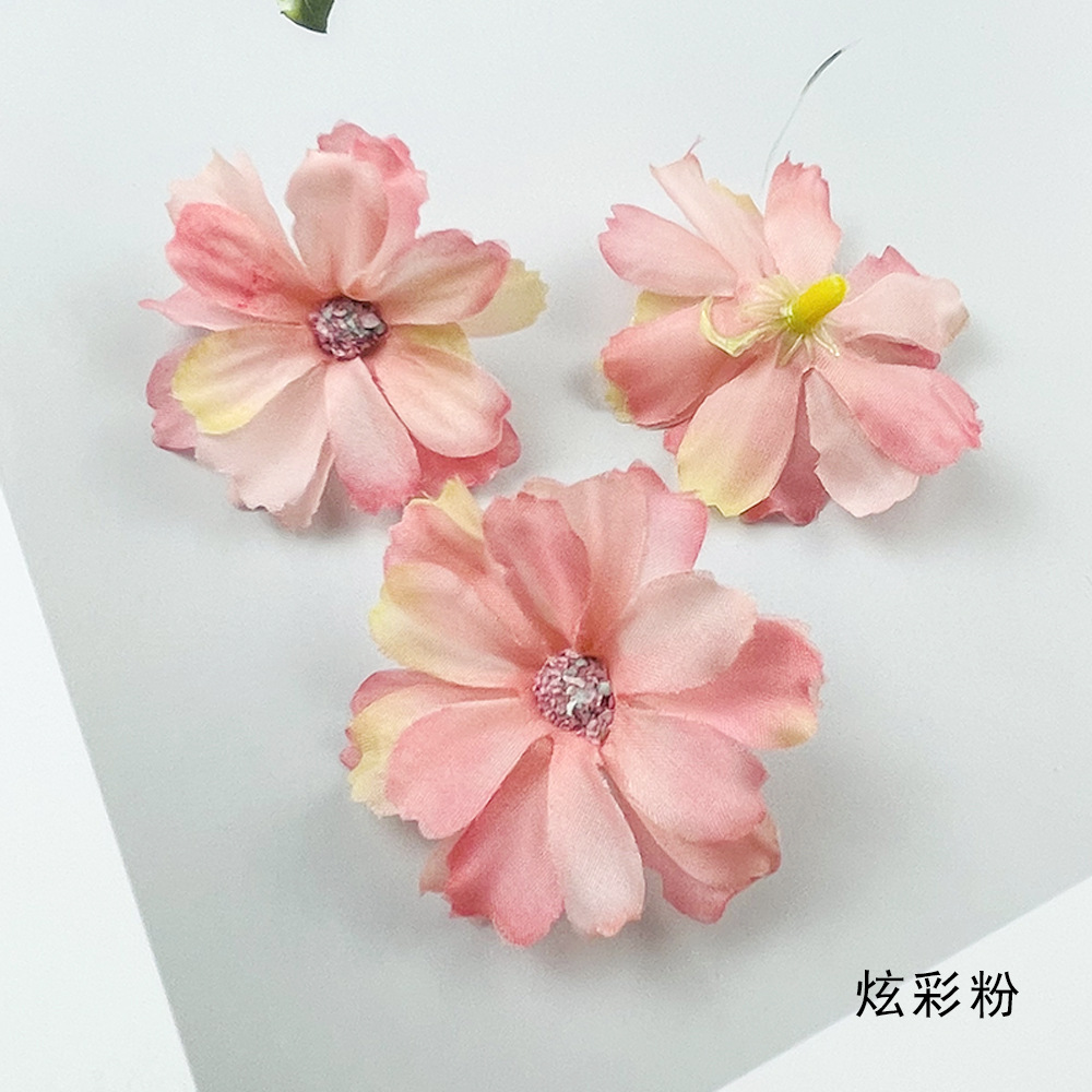 4.5cm núcleo de hierba flor de ciruela DIY hecha a mano material de ropa flores falsas flores decoración de pared de flores