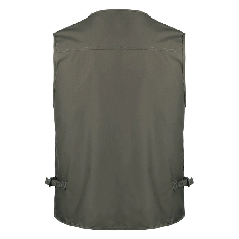 Трансграничный мужской жилет среднего и пожилого возраста с несколькими карманами Жилет для рыбалки на открытом воздухе, четыре сезона, одежда тонкая 12 #