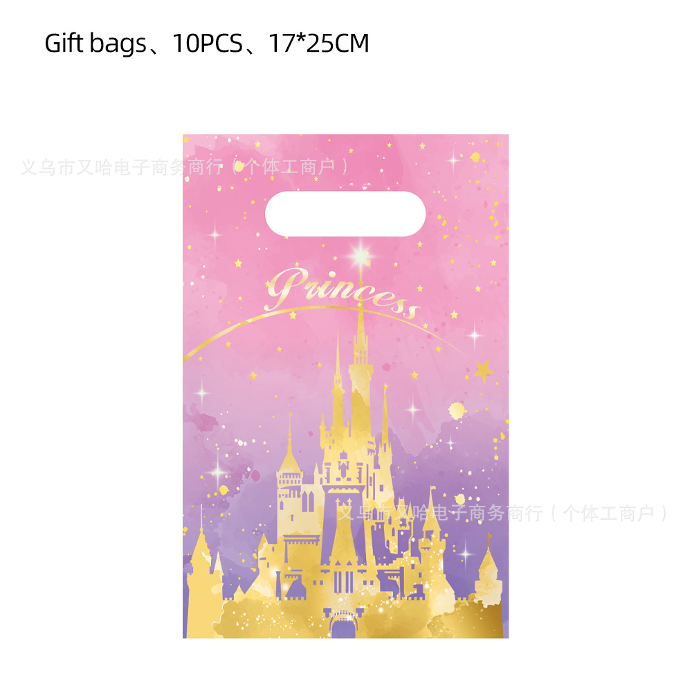 国境を越えた粉犬爪パーティーギフトバッグラグビー漫画ギフトバッグプラスチックキャンディーバッグ誕生日パーティー装飾品